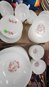 Fire King Milk Glass Dishes Fleurette Pattern