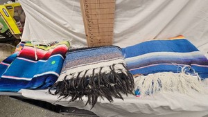Lot of Three Woven Blankets