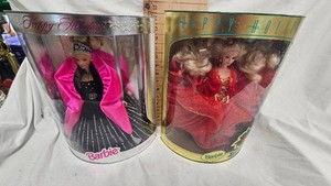 Pair of Holiday Barbies