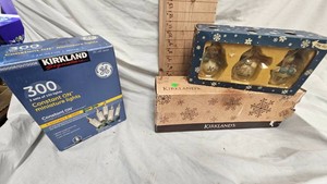 Chirstmas Lights, Like New and Candle Holder Centerpiece