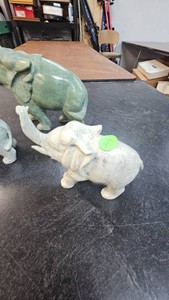 Set of # Carved Elephants