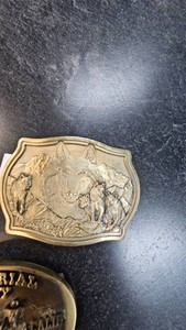 Lot of Three Belt Buckles(2Brass,1Bronze)