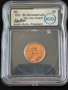 2000 Lincoln Cent Sin City Hoard ICG BU Broadstruck