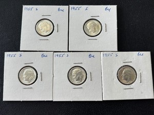 1955-S Roosevelt Silver Dimes