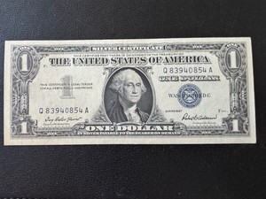 1957 Blue Seal $1 Dollar Silver Certificate Uncirculated