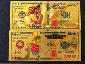 24K Gold Foil $100 Dollar Notes