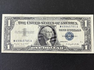 1957 A Blue Seal $1 Dollar Silver Certificate Uncirculated