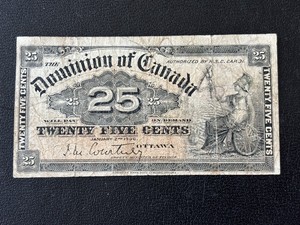 1900 Canada 25 Cent Currency