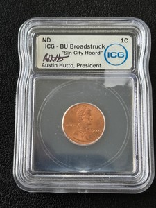 2000 Lincoln Cent Sin City Hoard ICG BU Broadstruck