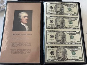 Uncut Sheet of 2003 $10 Dollar Star Notes Low Serial Number