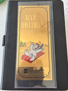 24K Gold Foil Happy Holidays