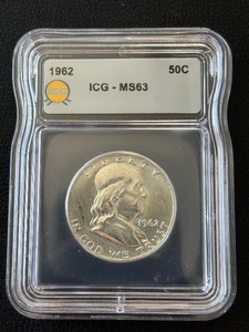 1962 Franklin Half Dollar ICG MS63