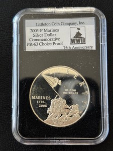 2005-P Marines Silver Dollar Proof PR63
