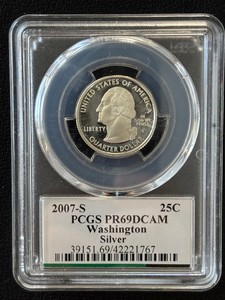 2007-S Washington Silver Quarter Proof PCGS PR69 Deep Cameo