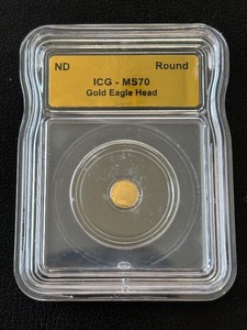 1500 Ounce .999 Fine Gold Round Eagle ICG MS70