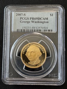 2007-S Washington Dollar Proof PCGS PR69 Deep Cameo