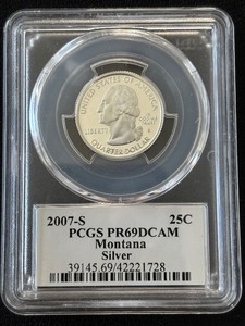 2007-S Montana Silver Quarter Proof PCGS PR69 Deep Cameo