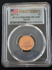 2017-S Lincoln Shield Cent Proof PCGS PR69 Red Deep Cameo