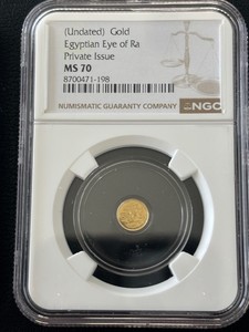 1500 Ounce .999 Fine Gold Egyptian Eye of Ra NGC MS70