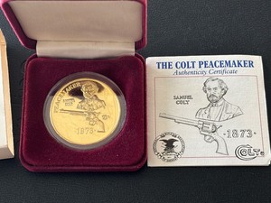 Gold Plated NRA Colt Peacemaker Collector Coin