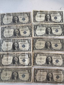 Blue Seal $1 Dollar Silver Certificates