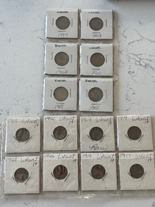 Lincoln Wheat Cents and Liberty V Nickels