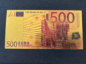 24K Gold Foil 500 Euro Note