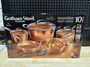 Gotham Steel 10 Piece Hammered Pot and Pan Set