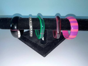 VTG Bangle Bracelet Set - Assorted Statement Designs (Lot of 5)