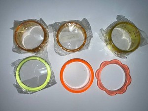 Vintage Bangle Bracelet Set - Colorful Resin Styles (Lot of 6)