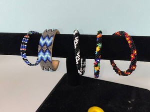 VTG Beaded Bracelets - Multicolor Seed Bead Mixed Lot (Lot of 5)