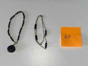 Costume Jewelry Necklaces - Black Bead Pendant & GF Black Bead Mixed Lot