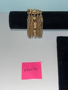 Vintage Costume Jewelry Bracelet - Kramer Multi-Strand Gold-Tone