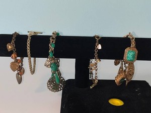 VTG Costume Jewelry Bracelets - Charm & Statement Assortment