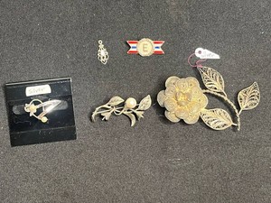 .925 Silver Jewelry Brooches, Pin & Pendant Mixed Lot