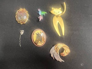 Costume Jewelry - Capri Brooches & Assorted Pins Mixed Lot of 6