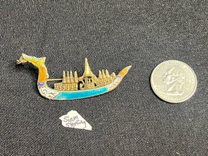 Vintage Siam Sterling Themed Boat Design Brooch