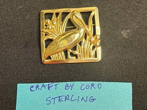 Bird Brooch - Vintage Craft by Coro Sterling Pin