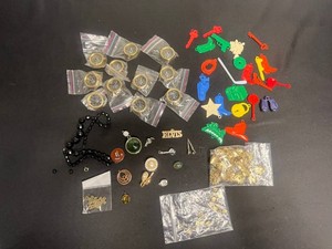 Vintage Jewelry Charms & Compass Pendants Mixed Lot - Elvis, Beads & Findings for Jewelry Making