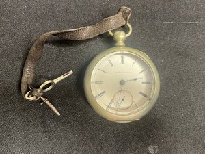 Pocket Watch - Antique Illinois Watch Co. Silveroid Case - RUNS but time unverified