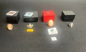 Cameo Jewelry Mixed Lot - Amedeo NYC & MM Scognamiglio, 4 Pieces