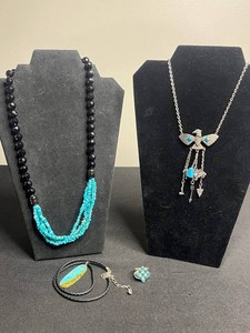 Turquoise Jewelry Mixed Lot - Jay King & Park Lane Necklaces, Ring & Pendant