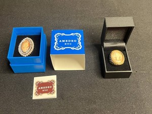 Cameo Jewelry - Amedeo NYC Ring & Shell Cameo Ring (Lot of 2)