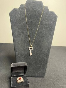 Jewelry Necklace & Ring Mixed Lot - Technibond 18kt Gold Bonded Sterling Silver