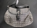 Shoulder Bag - Coach Signature Canvas Leather Trim