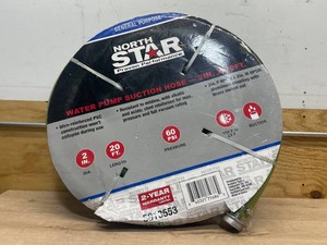 $80 NorthStar Water Pump Suction Hose, 2in. x 20ft. Max. PSI 60, PVC, Industrial-Grade Aluminum Couplings