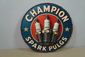 Novelty Metal Sign -  Champion Spark Plugs