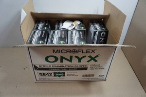7 Boxes Microflex Onyx Nitrile Examination Gloves - Medium