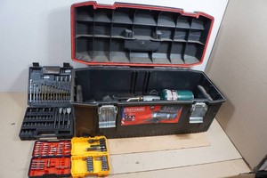 Tool Box with Assorted Tools and Bit Sets