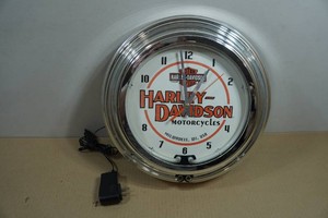 Harley Davidson Neon Clock